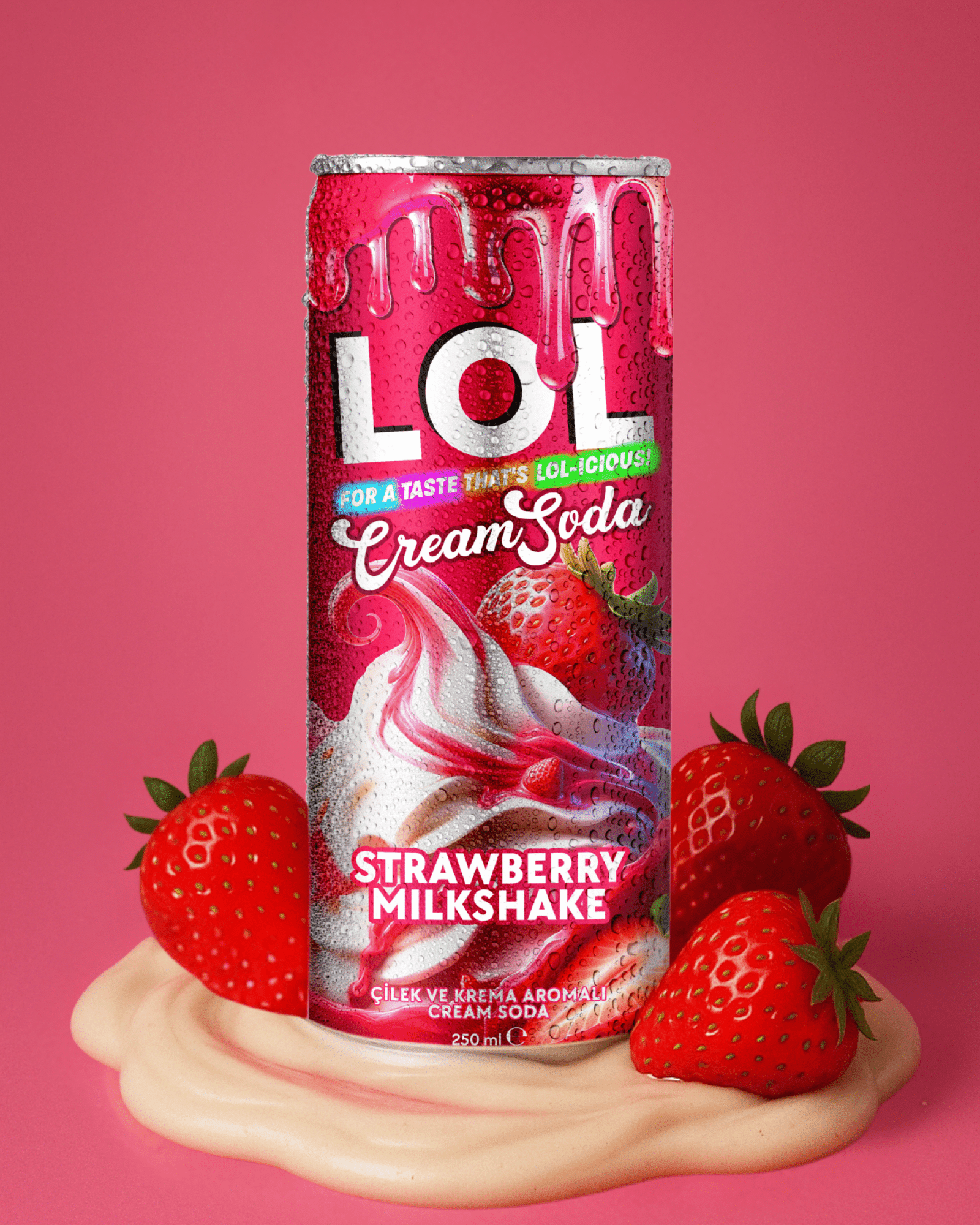 lol cream soda çilekli milkshake